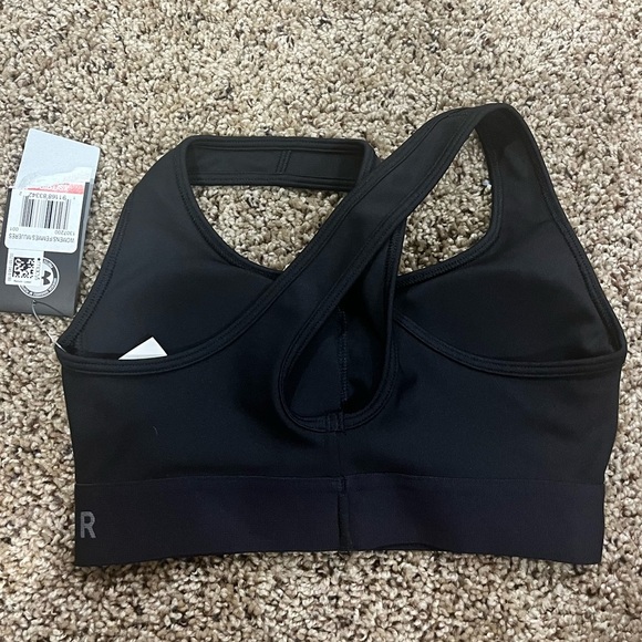 NEW! Under Armour Women's Black Mid Crossback Sports Bra - Picture 3 of 4